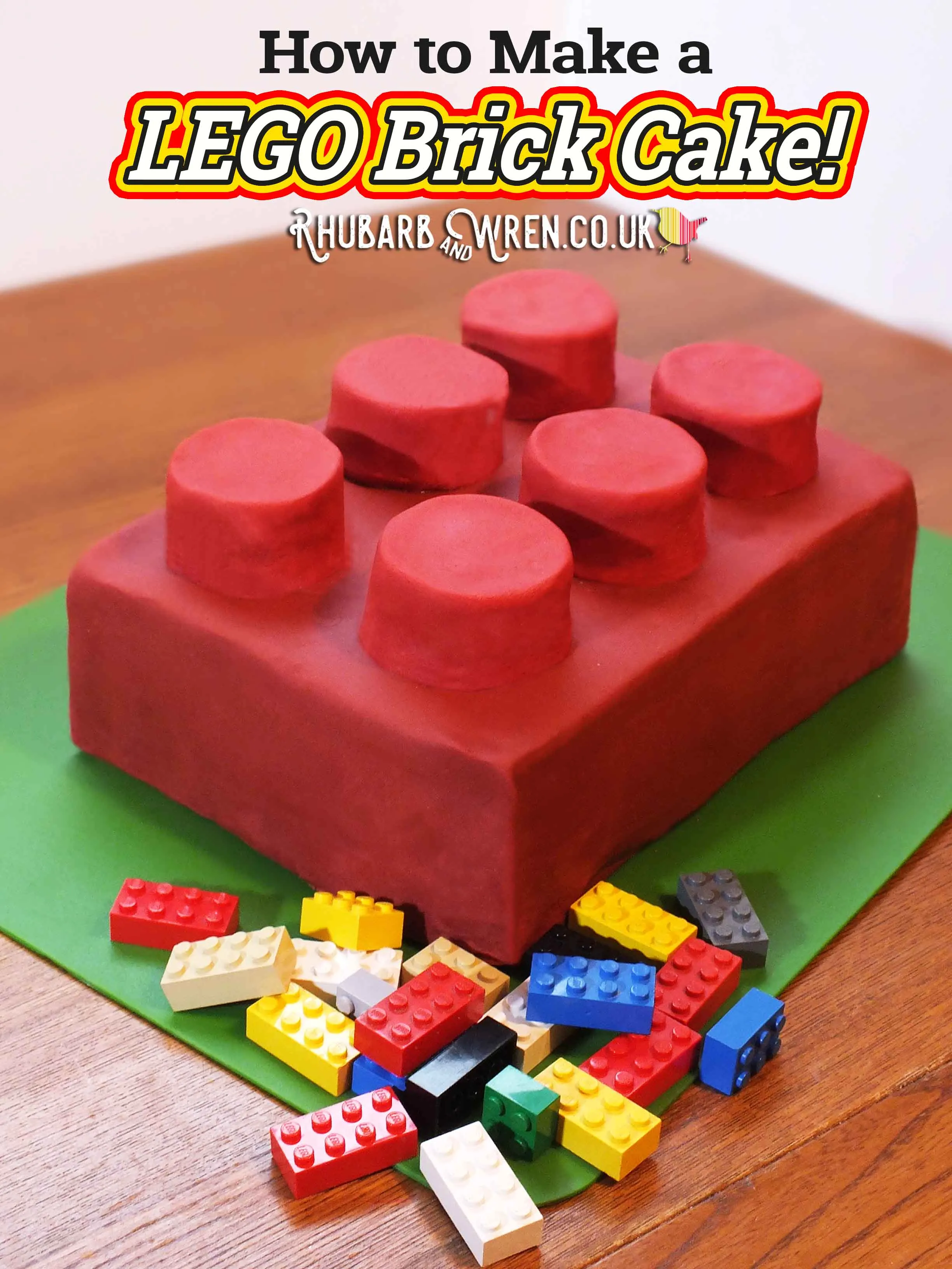 How to make a Lego Brick cake Rhubarb and Wren