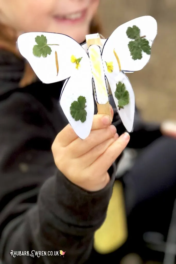Make a flapping butterfly automaton out of some card or paper, and a wooden peg.