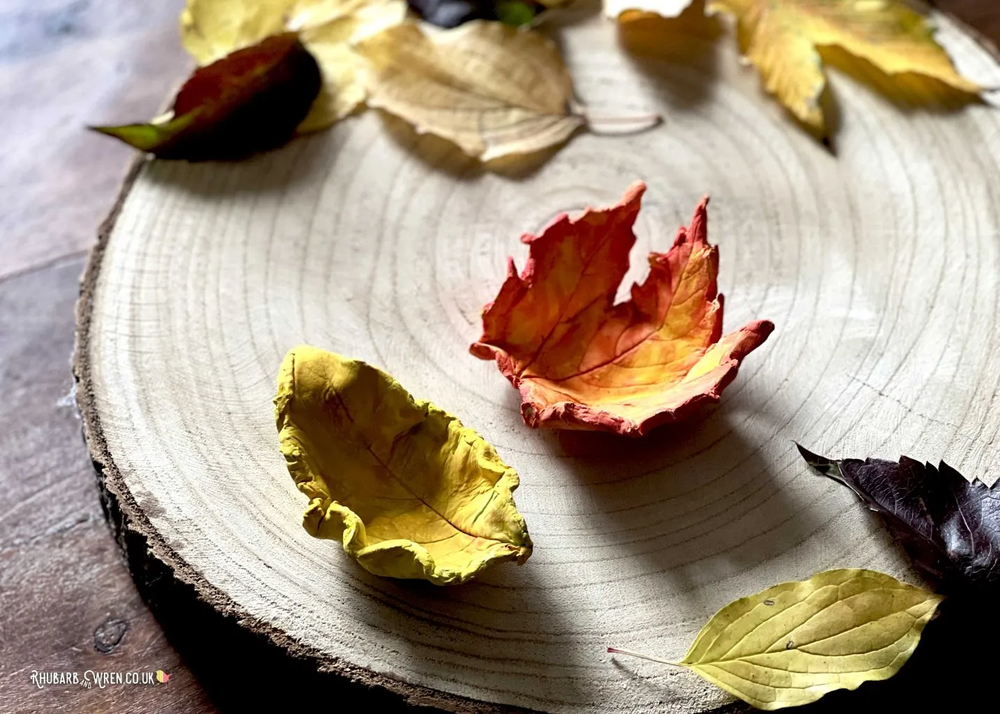 How to make beautiful air-dry clay leaf bowls - Rhubarb and Wren