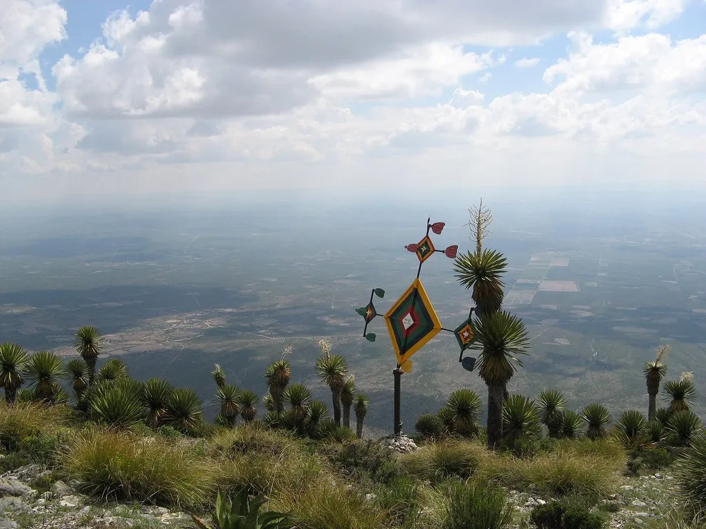 A God's Eye or Ojo de Dios, from Quemado Mountain, San Luis Potosi, Mexico